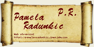 Pamela Radunkić vizit kartica